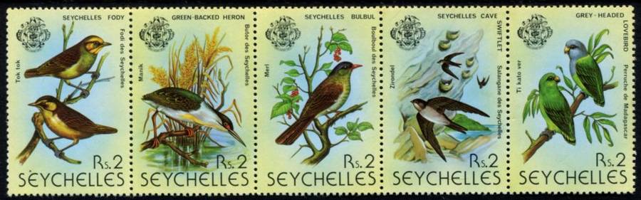 Seychelles - Birds - 1979 - MNH - Toned