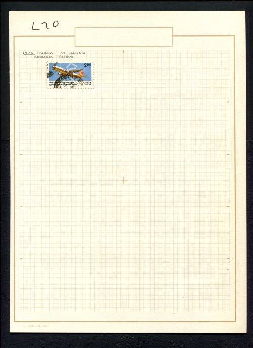 India - 1 Stamp Mounted (Hinged) on Old Album Page