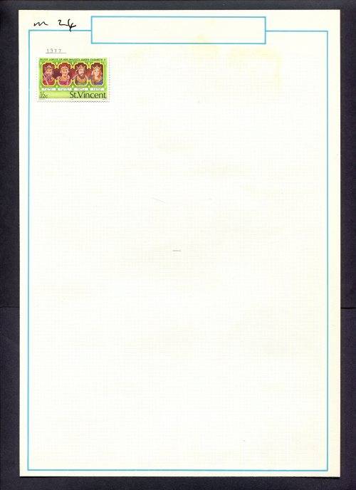 St. Vincent - 1 Stamp Mounted (Hinged) on Old Album Page