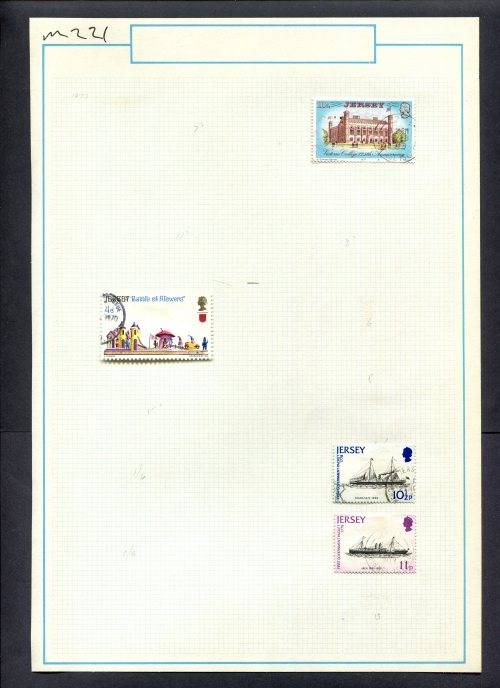 Jersey - 4 Stamps Mounted (Hinged) On Old Album Page