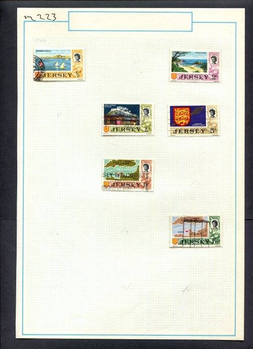Jersey - 6 Stamps Mounted (Hinged) On Old Album Page