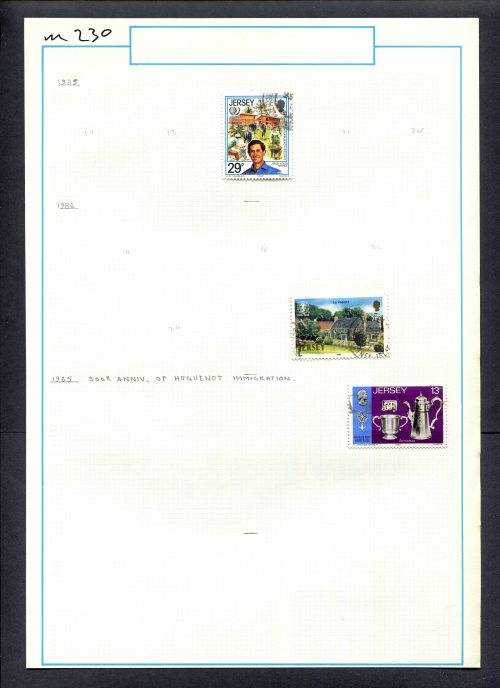 Jersey - 3 Stamps Mounted (Hinged) On Old Album Page