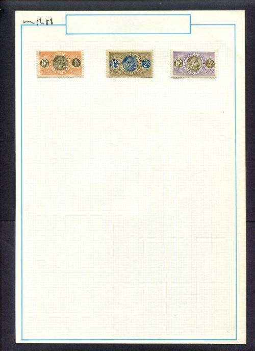St. Pierre and Miquelon - 3 Stamps Mounted On Old Album Page