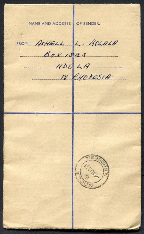 Rhodesia and Nyasaland - Air Mail Cover
