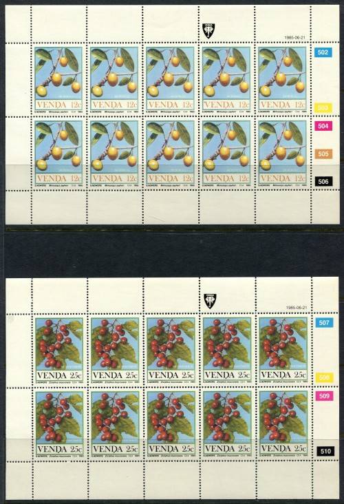 Venda - Set of 4 Full Sheets of 10 - 1985 - MNH - Some Very Light Toning
