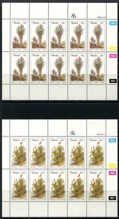 Transkei - Set of 4 Full Sheets of 10 -1986 -  MNH