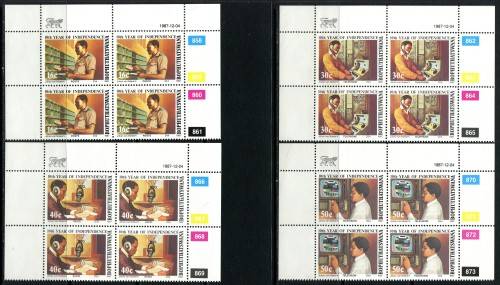 Bophuthatswana - Set of 4 Control Blocks of 4 - 1987 - MNH