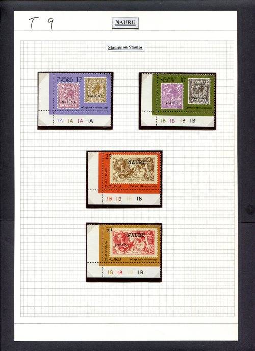 Nauru - 4 Stamps Mounted(Hinged) on Old Album Page