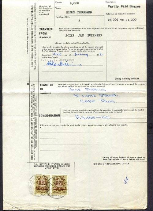 RSA - Revenue Document - Certificate No. 3