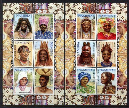 Namibia - Set of 2 Miniature Sheets - 2002 - MNH - Corrected Reprint