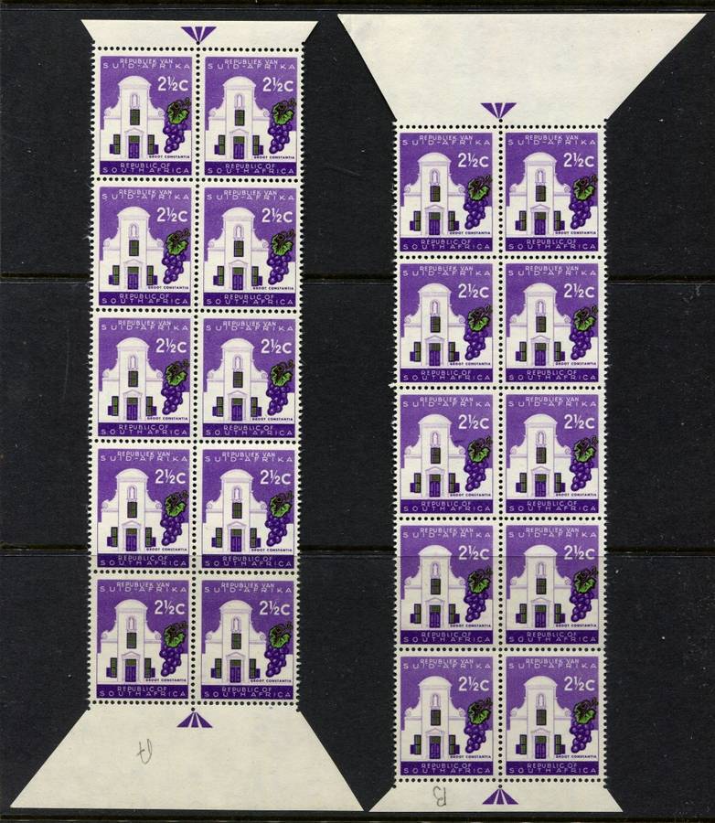 RSA - 4 Top and Bottom Arrow Blocks of 10 - 1961 - MNH