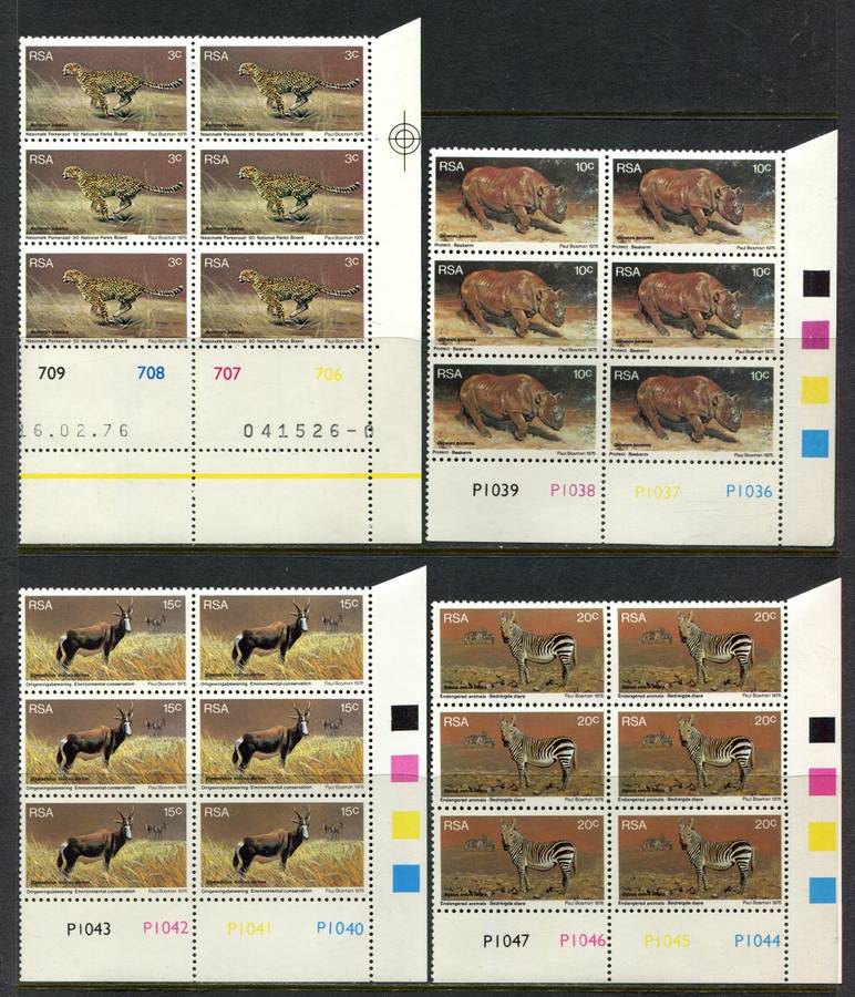 RSA - Set of 4 Control Blocks of 6 - 1976 - MNH