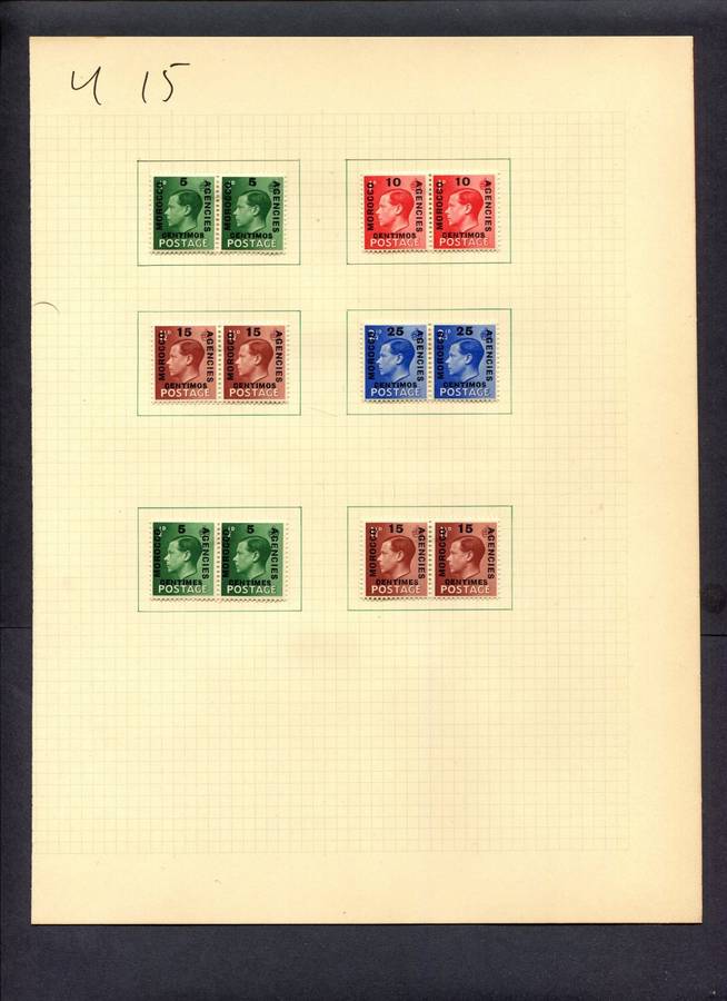 Morocco Agencies - 12 Stamps Mounted (Hinged) On Album Page