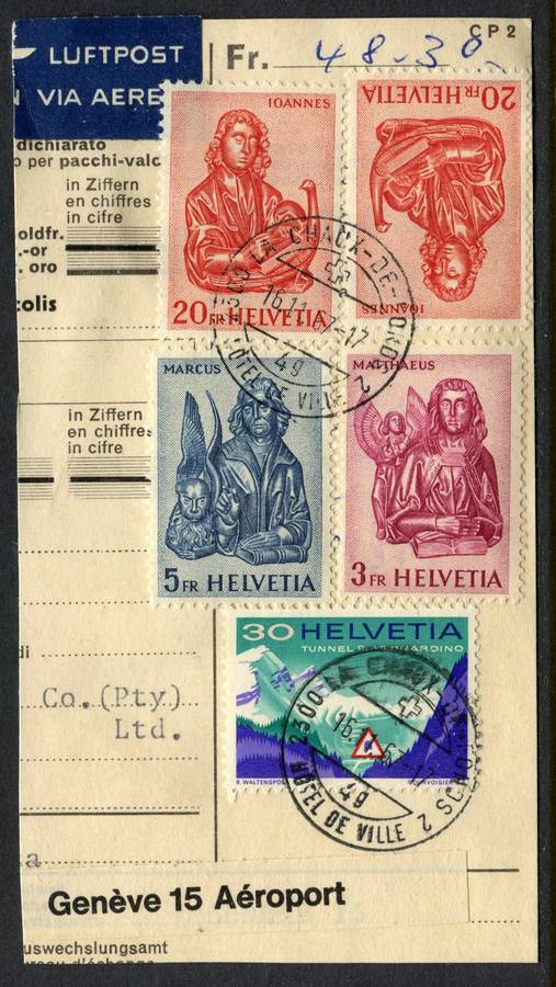 Switzerland - Used on Piece