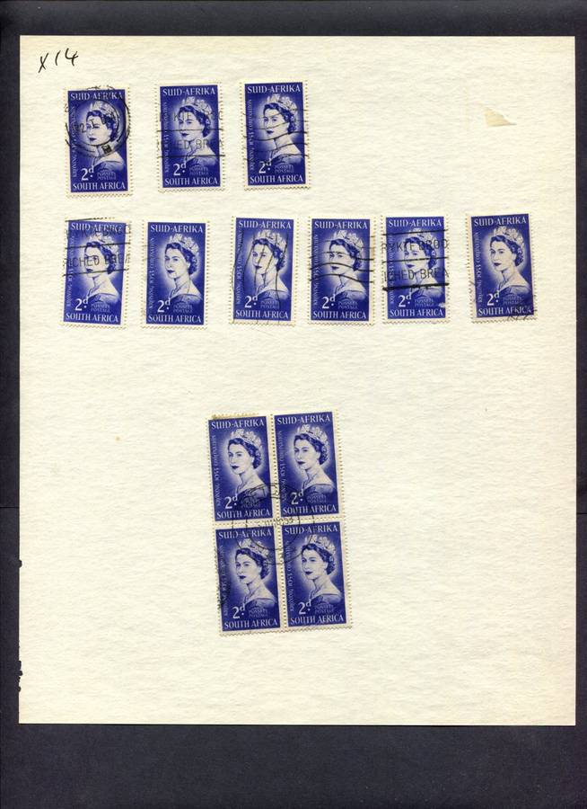 Union of SA - 13 Stamps Mounted (Hinged) On Album Page