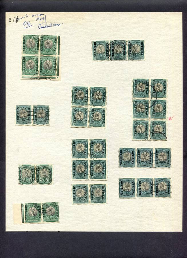 Union of SA - 35 Stamps Mounted (Hinged) On Album Page