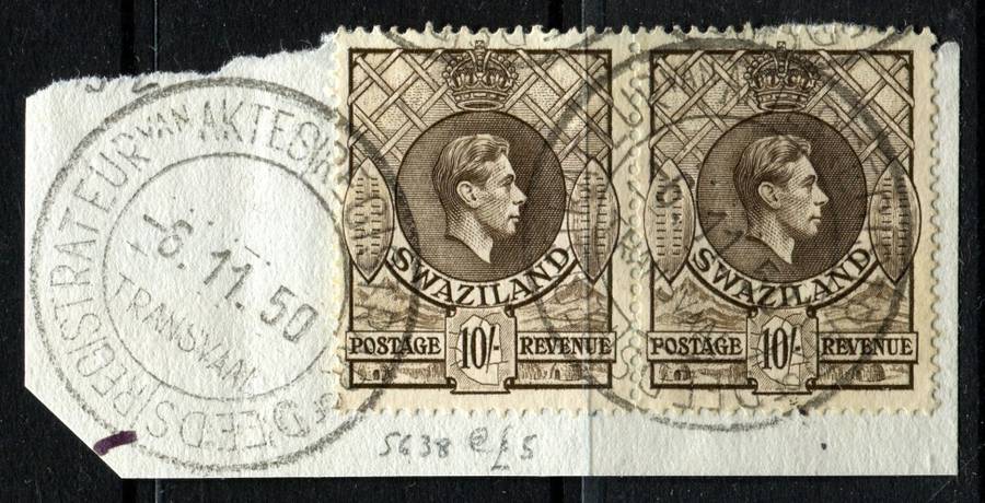 Swaziland - 1938 - Fiscally Used