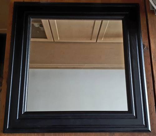 MIRROR Black wooden framed