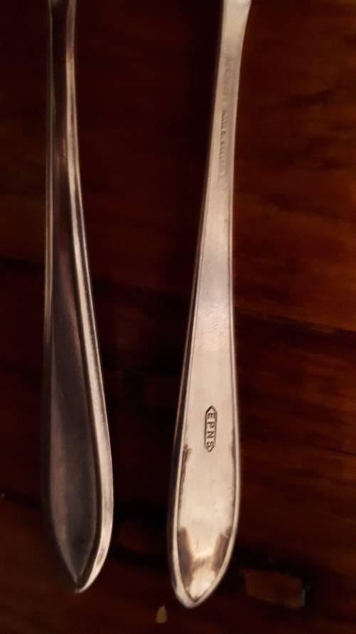 2 VINTAGE SILVER PLATED Demitasse spoons