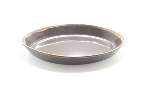 Brown and Cream Vintage Oval Ceramic Baking / Casserole Dish
