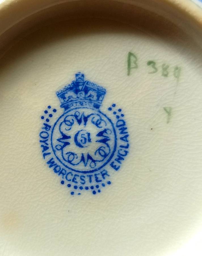 Vintage Blue Willow Royal Worcester Trio  Cup, Saucer & Tea Plate