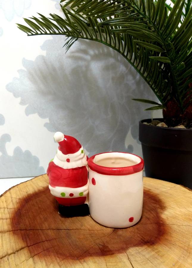 Cute Little Porcelain Santa Toothpick Holder