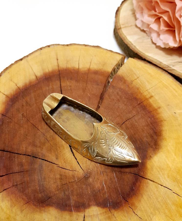 Small Brass Shoe-Shaped Ladies Ashtray