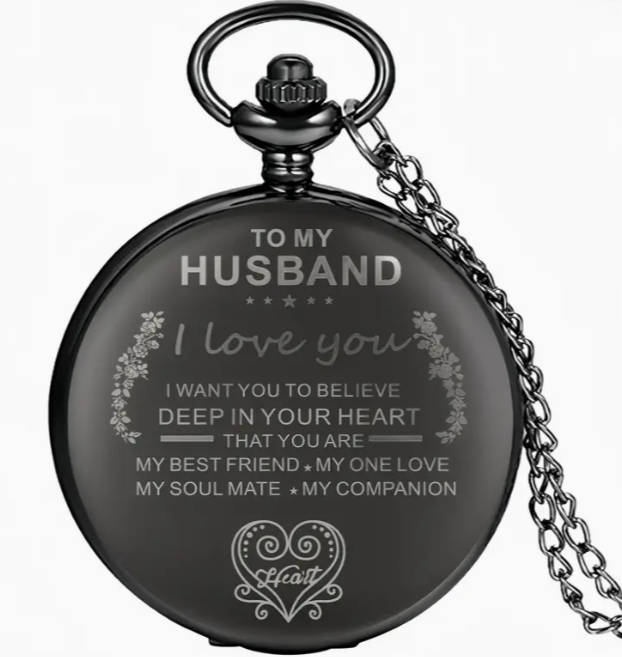 To My Husband Pocket Watch