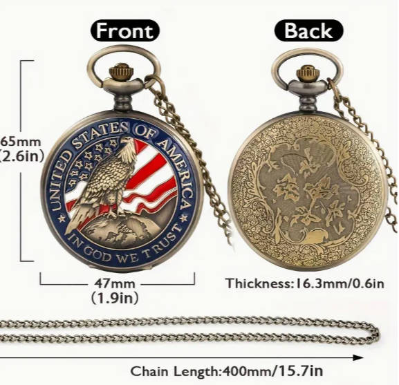 America Eagle Pocket Watch