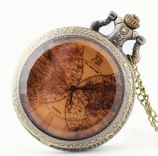 World Globe Pocket Watch