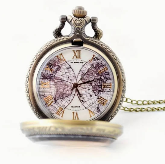 World Globe Pocket Watch