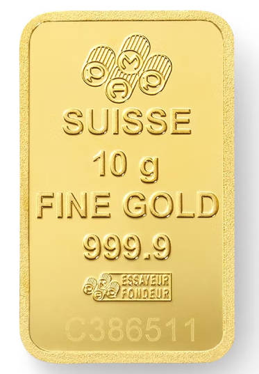 Pamp 10g Pure 999.9 Fine Gold Bar 24KT