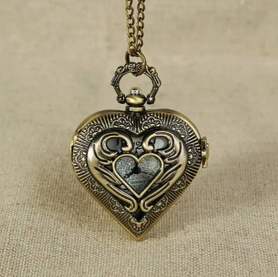 Heart Locket Shaped  Pocket Watch