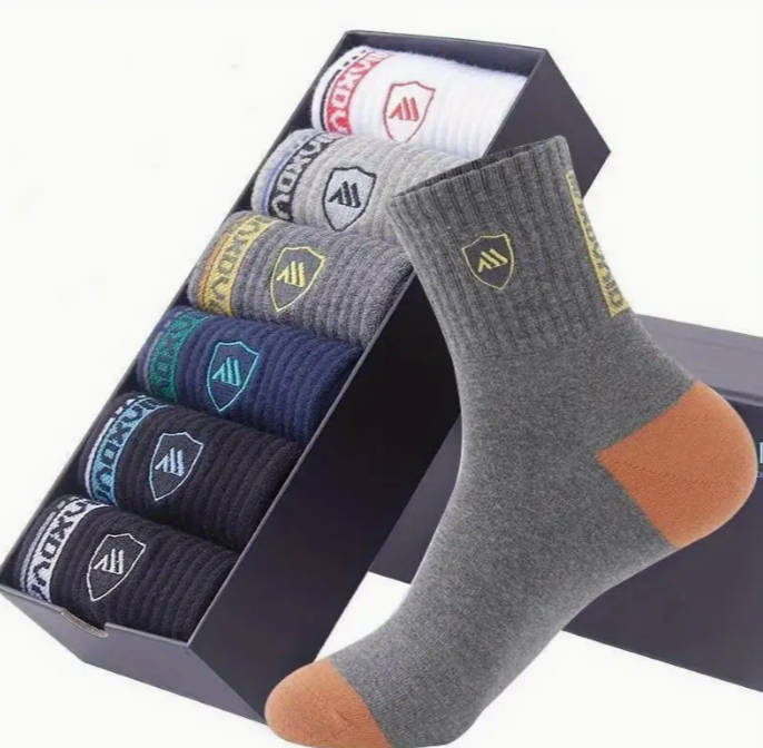 5 Pairs Of Random Colors Men Casual Sports Sock