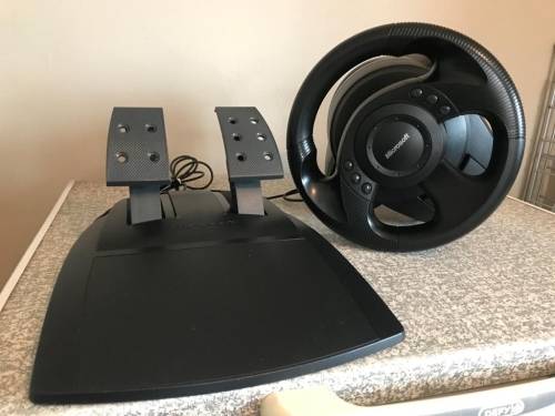 Microsoft Side Winder Steering Wheel And Paddle Set