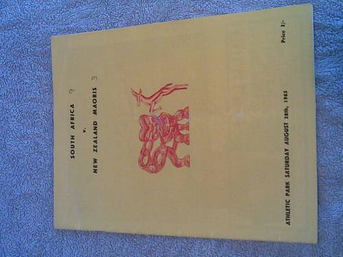 RUGBY PROGRAMME -SOUTH AFRICA V NZ MAORIS - 28/08/1965 ATHLETIC PARK WELLINGTON