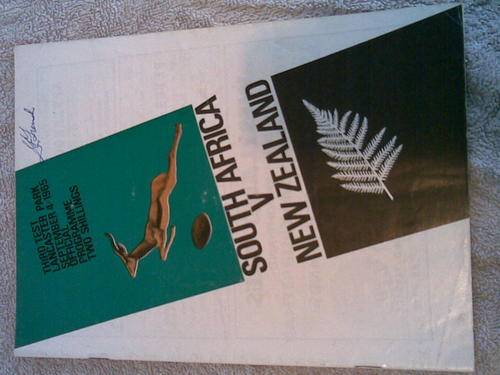 RUGBY PROGRAMME -SOUTH AFRICA V NEW ZEALAND - 3RD TEST - 04/09/1965 - LANCASTER PARK - CHRISTCHURCH