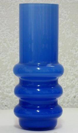 Retro 1960s heavy, cased glass vase