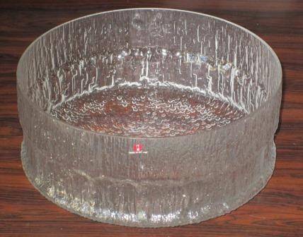 Iittala Finland, Scandinavian art glass "Aslak" bowl designed by Tapio Wirkkala c1965