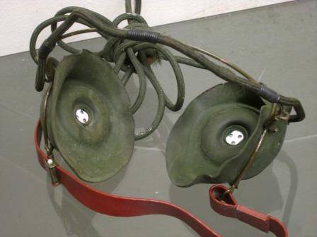 Rare WW2 British army tank commanders headset / earphones dated 1939