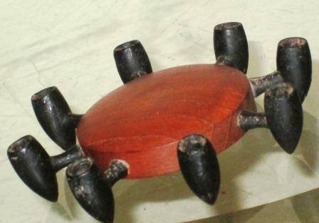 Mid century space age Digsmed Design of Denmark teak and cast iron candle stick