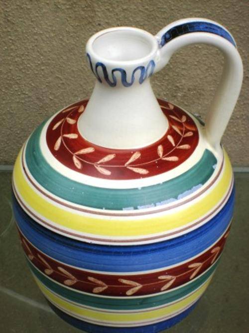 Retro mid century Scandinavian art pottery vase by Nittsjo of Sweden