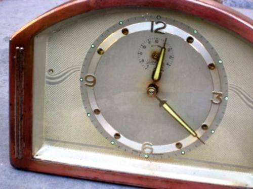 Very RARE Art Deco alarm clock by Wehrle of Germany