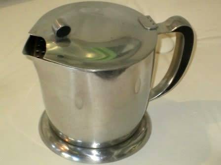 Mid Century 1950's Scandinavian Stainless Steel And Bakelite Tea Pot By Gense Of Sweden