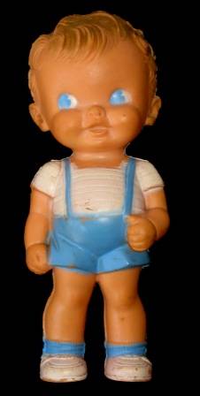 Vintage, 1950s, "Rompy" rubber doll ( 22 x 10 cm )