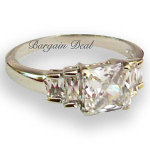 Size 6 /  Size 7 !!  5 stone Cushion Cut  2ct Engagement Diamond Ring !!