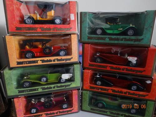 8 X MatchBox - Models of Yesteryear -1:43 -Merc SS , Cadilac, Opel Coupe - Awesome Set-WOW