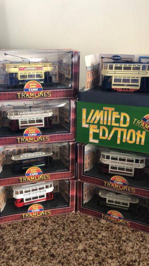 Corgi x 7 Models - Trams  -1 x   Ltd Edition - some Hard to Find Items - reduced to go prices