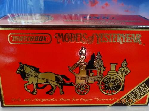 MatchBox - Models of Yesteryear -x 1 box set -YS 46 - 1880 Steam Fire Engine - "Greenwich"   -  WOW