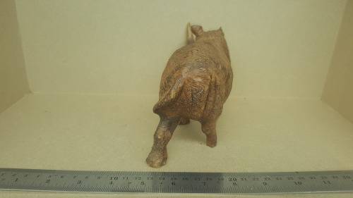 `Rhino On The Move` - Rhinoceros Sculpture Hand Carved From Zimbabwe Iron Wood.